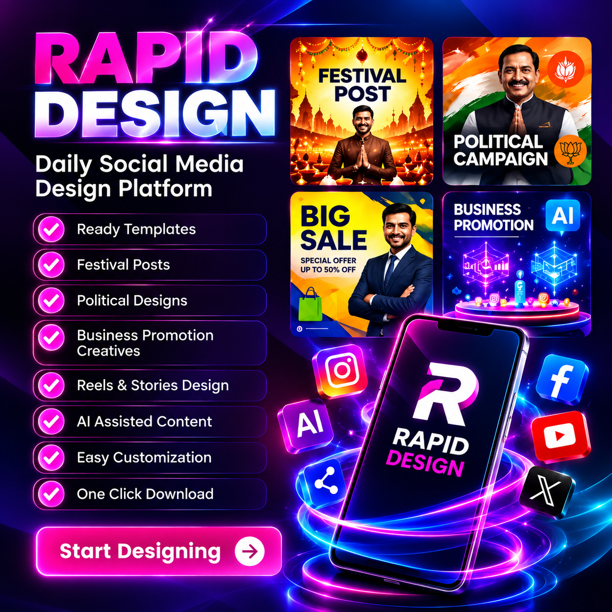 Rapid Designs Platform - rapidvcard.in